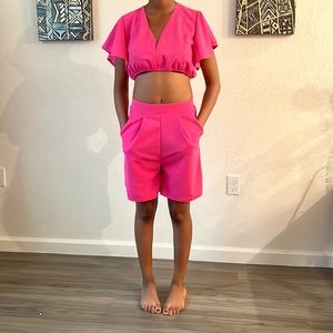 Hot Pink Two Piece M New